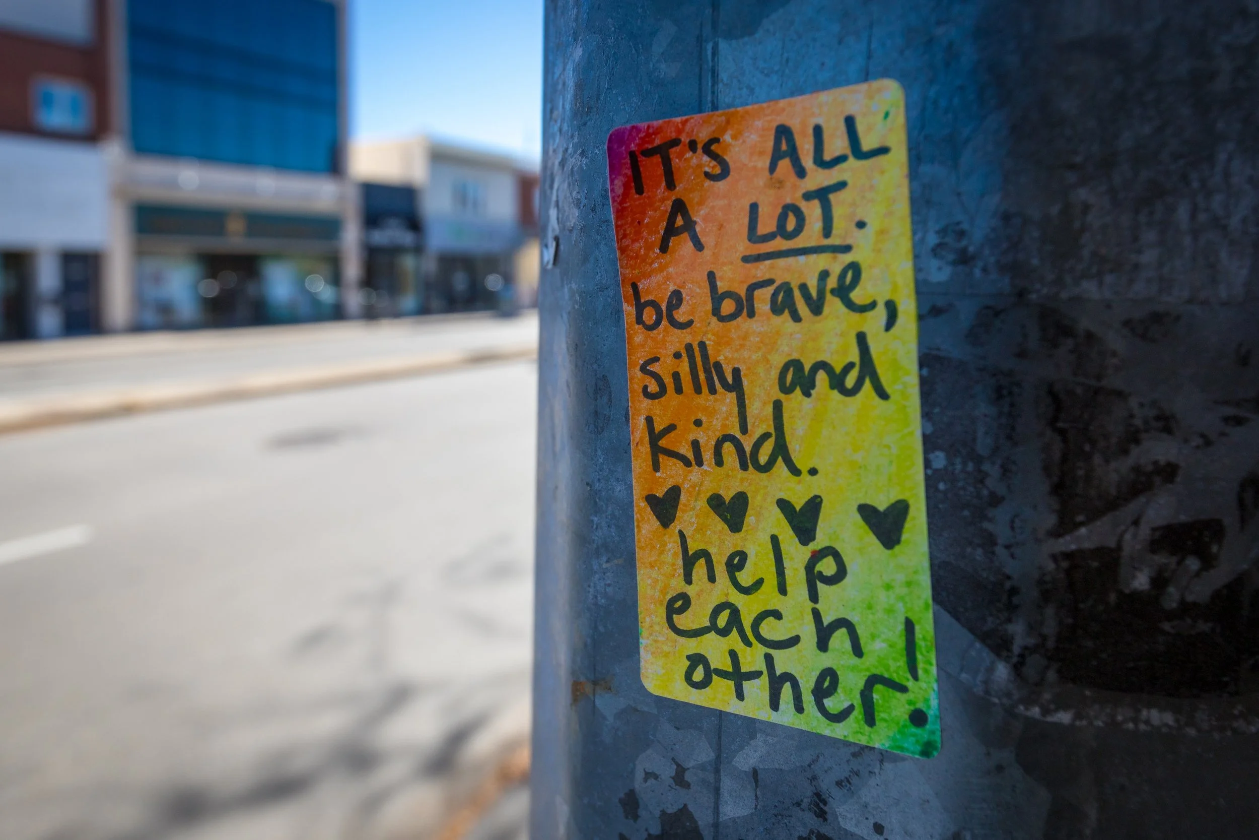 Help each other sticker