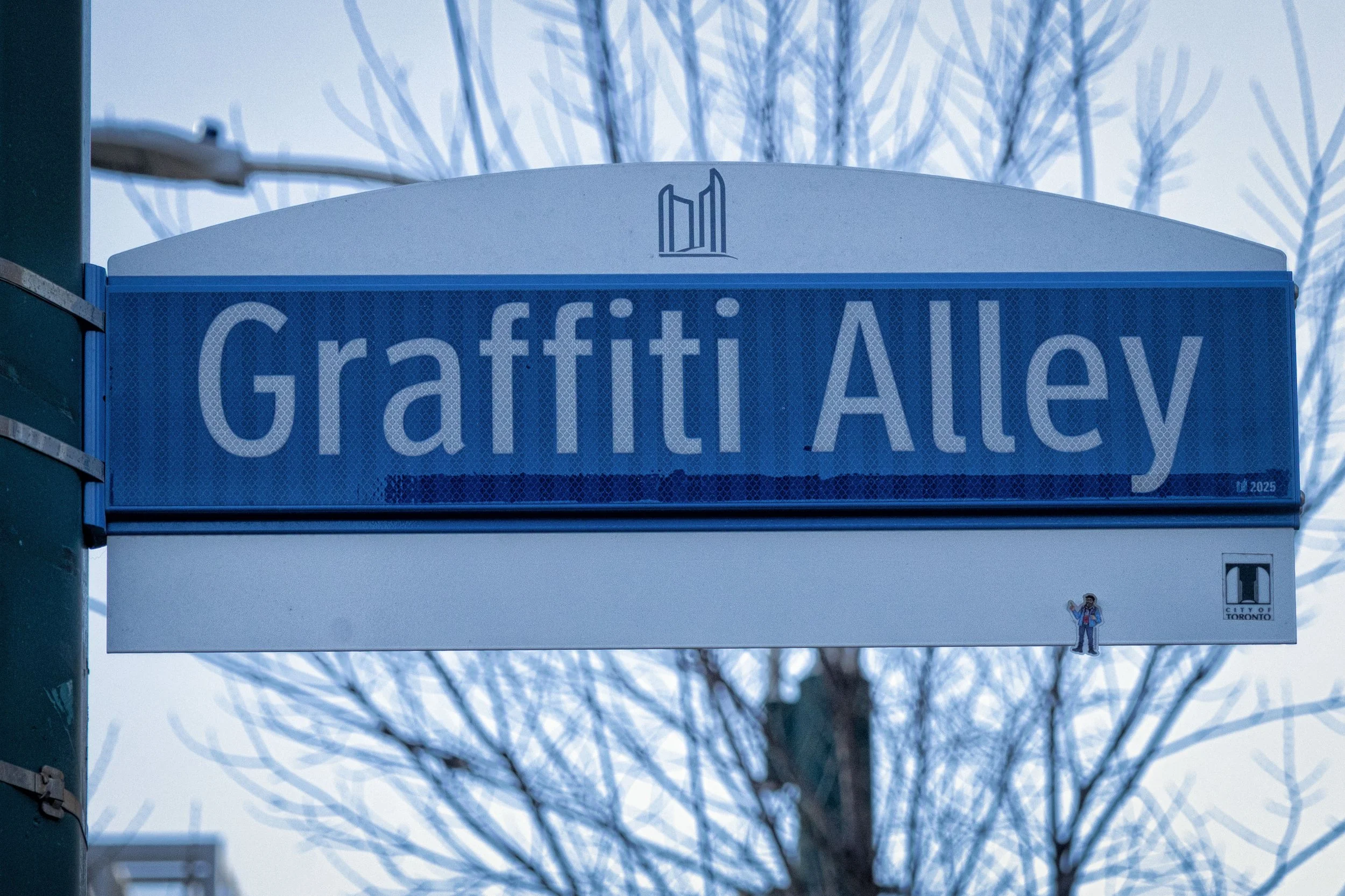 Graffiti Alley Street Sign
