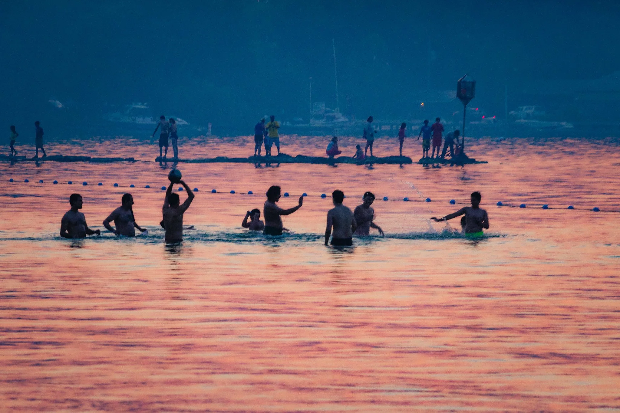Evening swimming at Sibbald Point Provincial Park