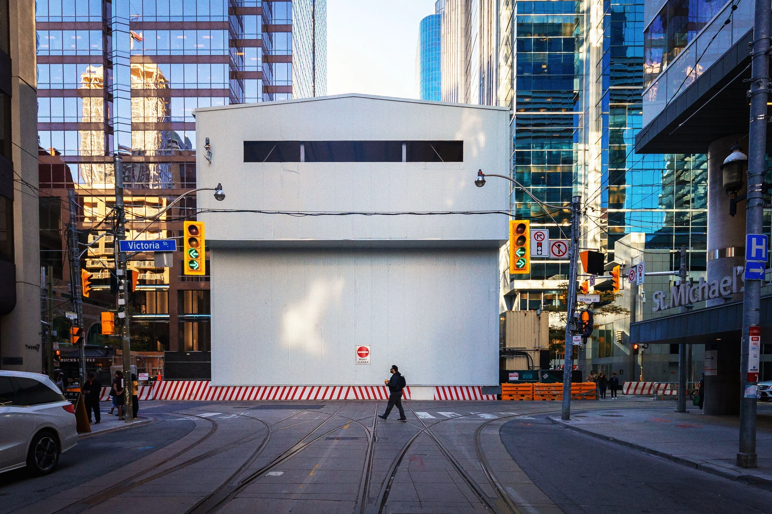 Queen Street East in Toronto construction