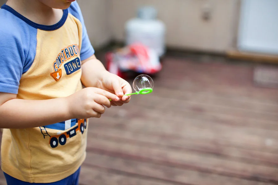 Sam, Bubbles and a Trampoline
