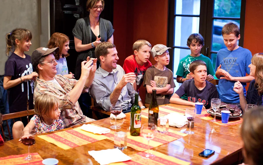 Dinner at the Harrisons