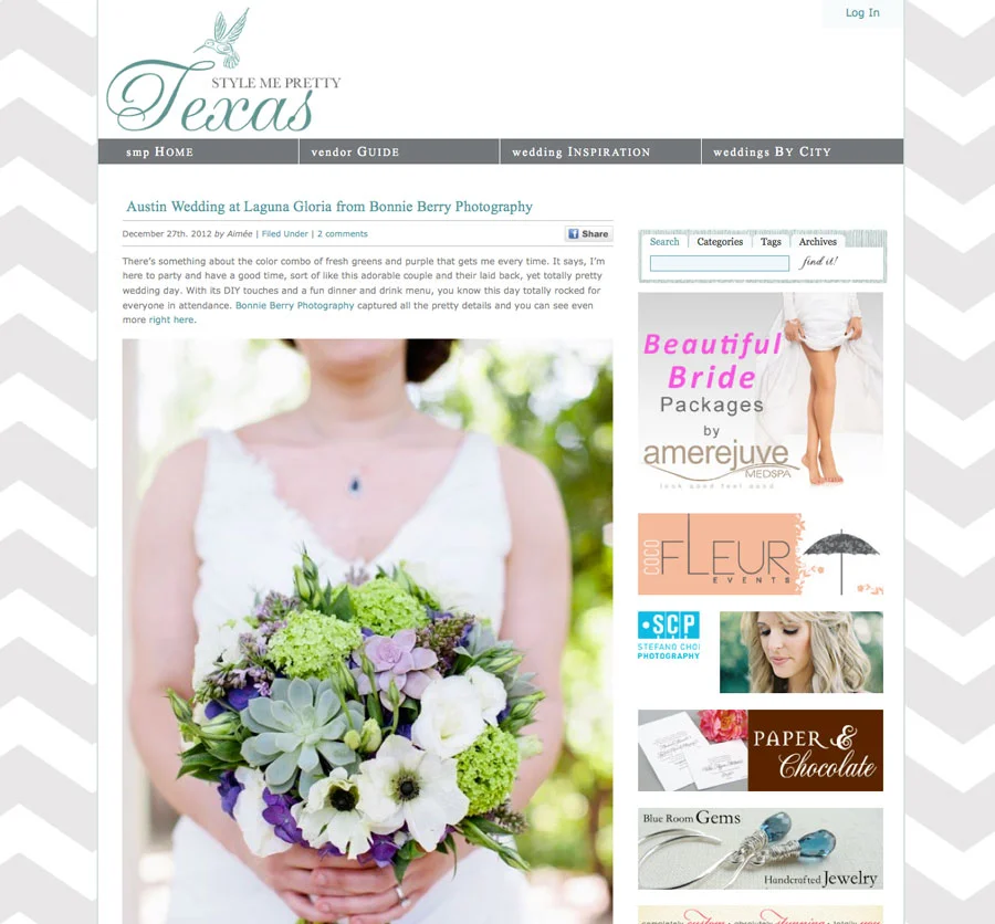 Ivan and Amanda's Laguna Gloria Wedding on Style Me Pretty Texas