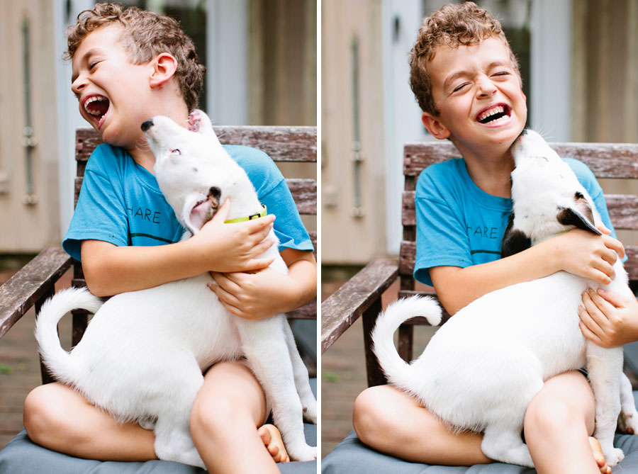 Who Can Resist a Puppy? Not Sammy.