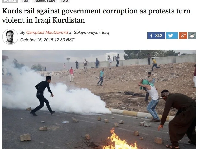 Kurds rail against government corruption as protests turn violent in Iraqi Kurdistan