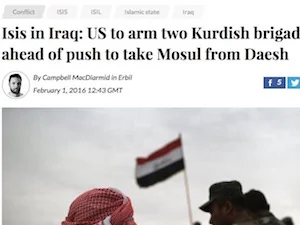 Isis in Iraq: US to arm two Kurdish brigades ahead of push to take Mosul from Daesh