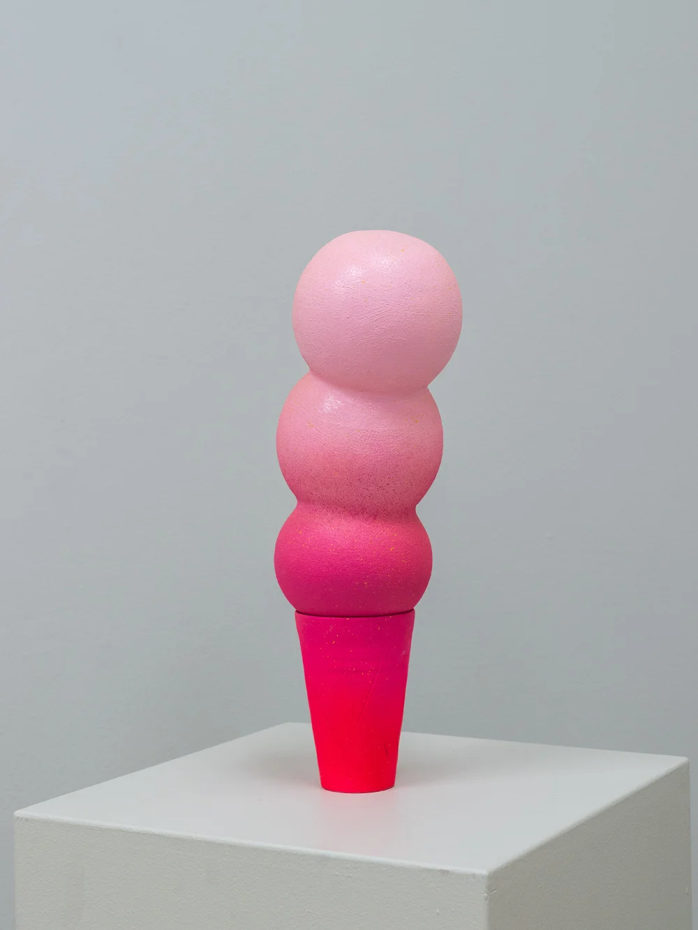 Untitled (Ice Cream) 2015, Spray paint, primer, joint compound on plastic bottle and ceramic cup 16" X 4.5" X 4.5"
