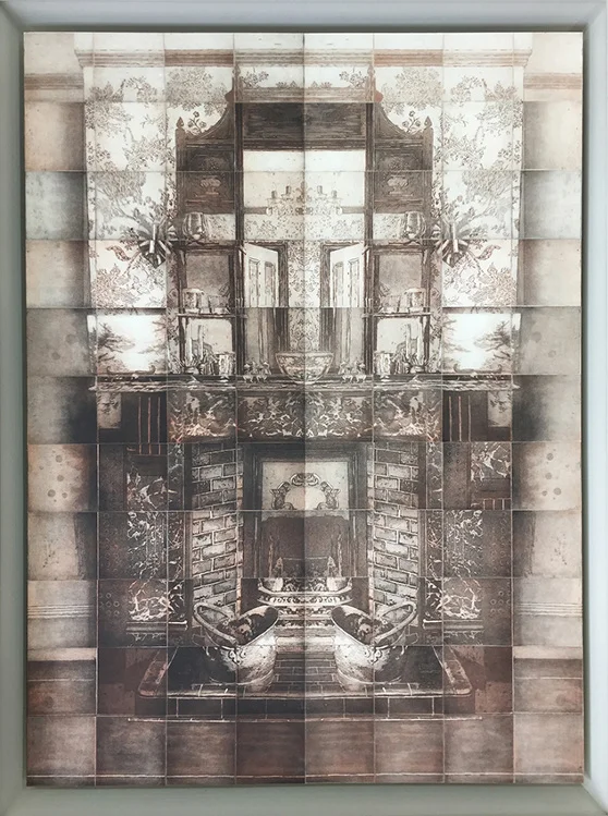 MYRIORAMA ROOM SERIES - FIREPLACE I, 2015. 88 copper plate etchings on 400 gsm Velin Arches, 97 x 110cm