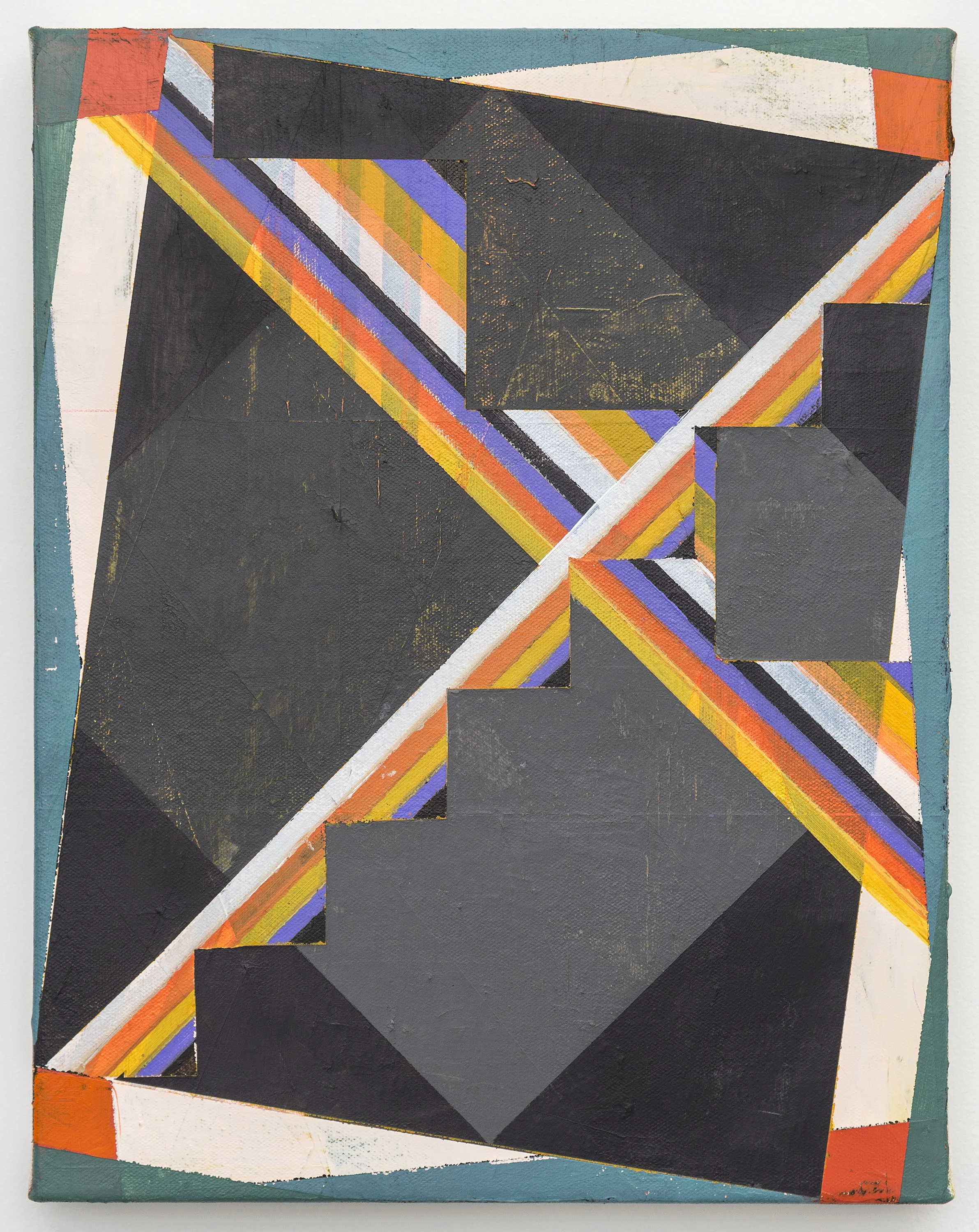 Crossing Swords, 2016, Acrylic and colored pencil on canvas, 36x28cm
