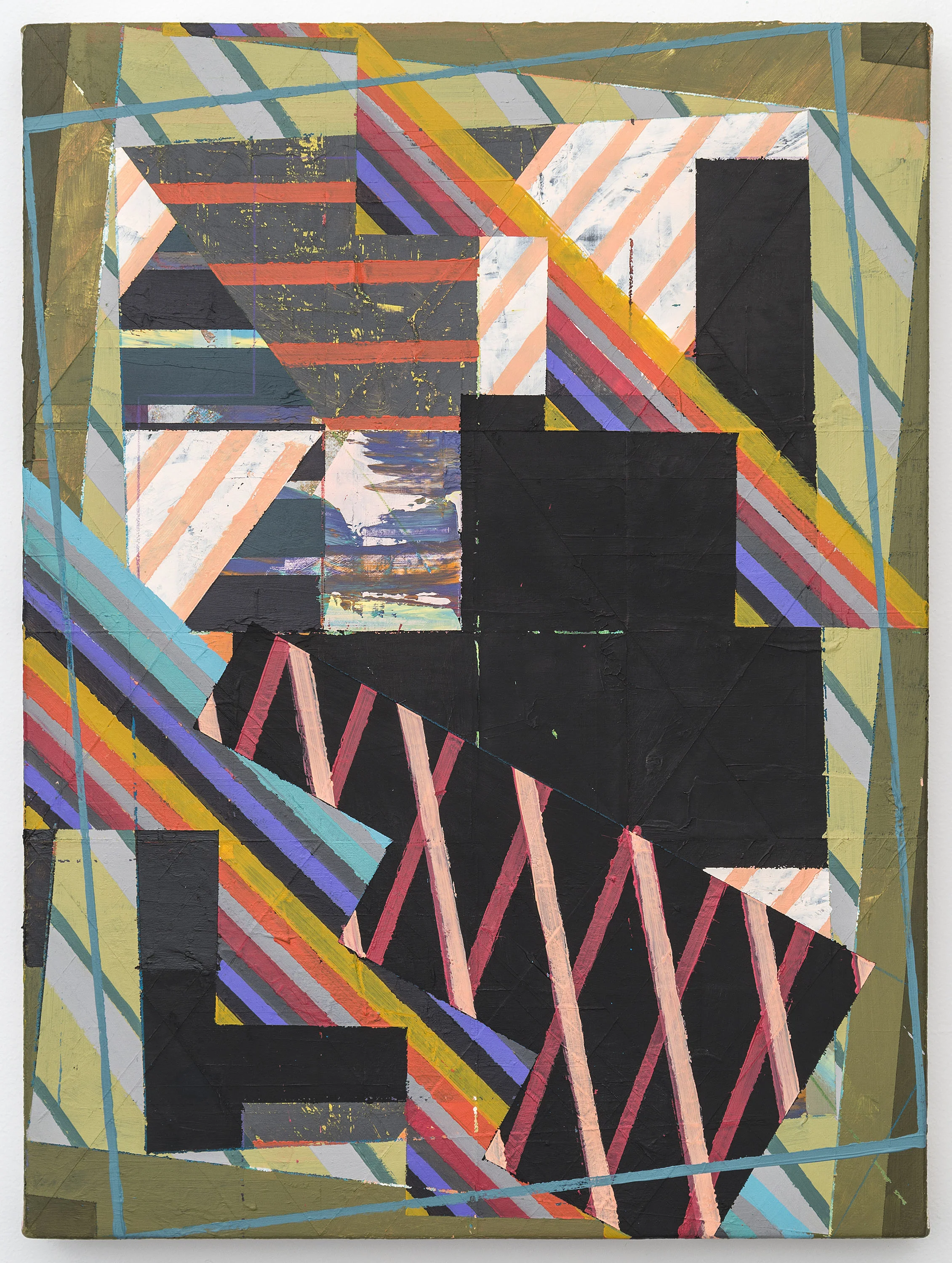 Piles, 2016, Acrylic and colored pencil on canvas, 41x31cm