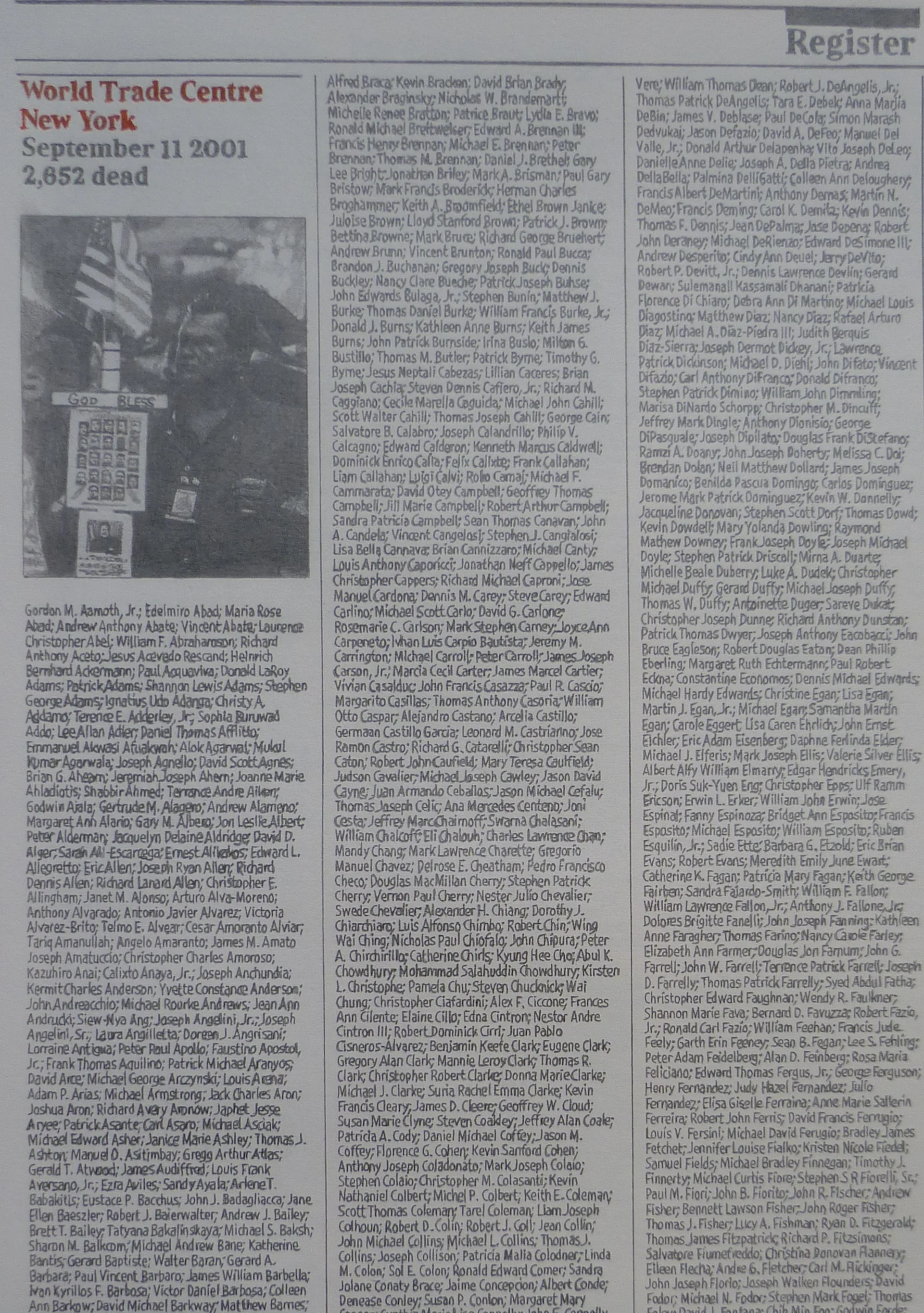 3000 Names, 2011