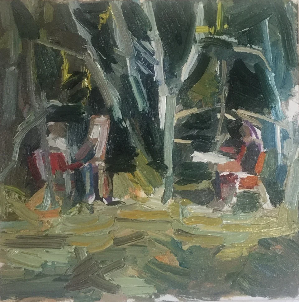 Two Painters Painting in Trees 2018