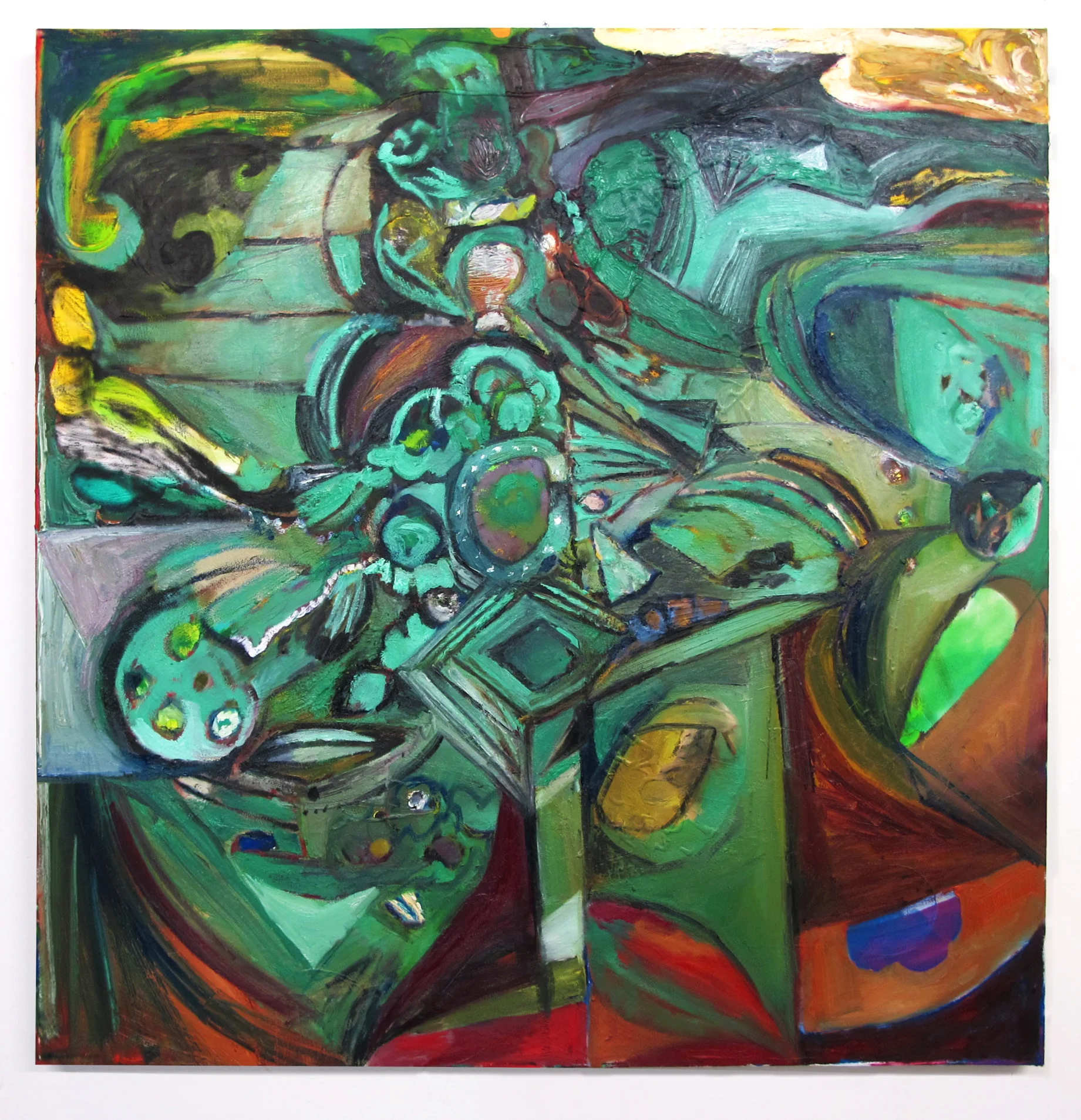 Gennaro, oil and sand on canvas, 110x108cm 2018
