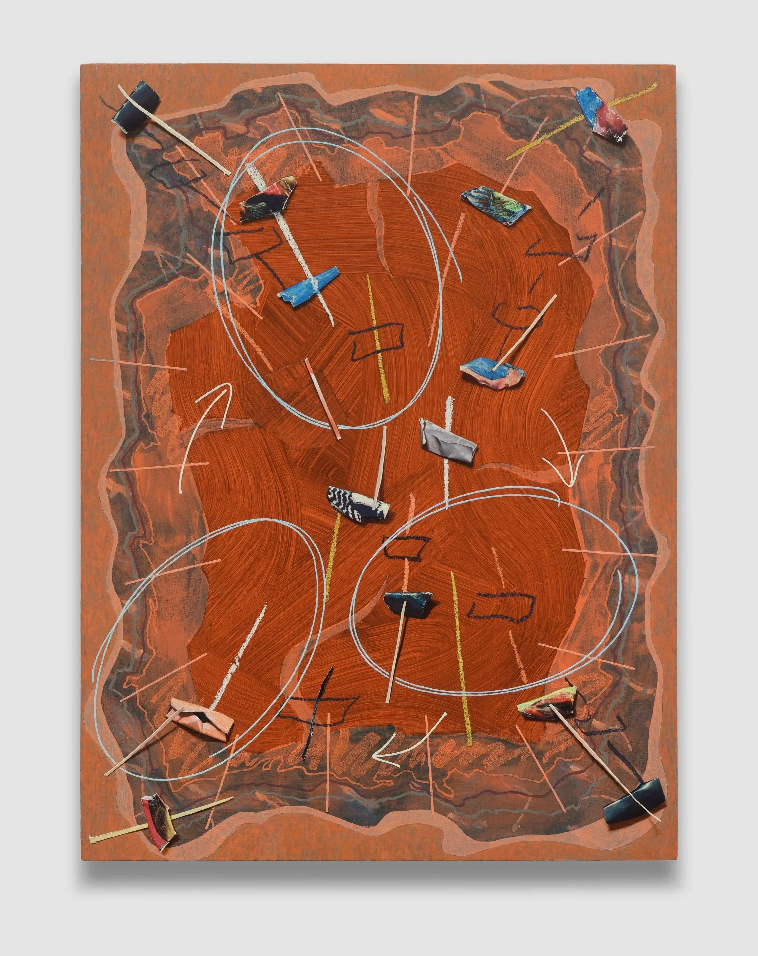 Liz Dawson Tricking Over Acrylic on board 2025 40 x 30 cm
