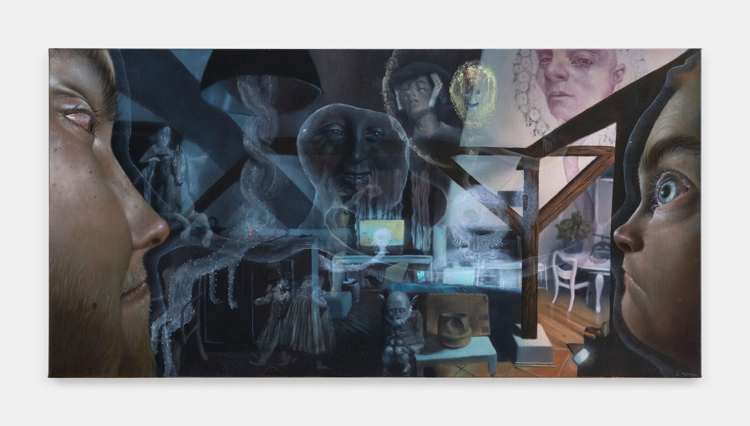  Possessed by My Personality, 2025, Oil on canvas, 48.5 x 96cm 