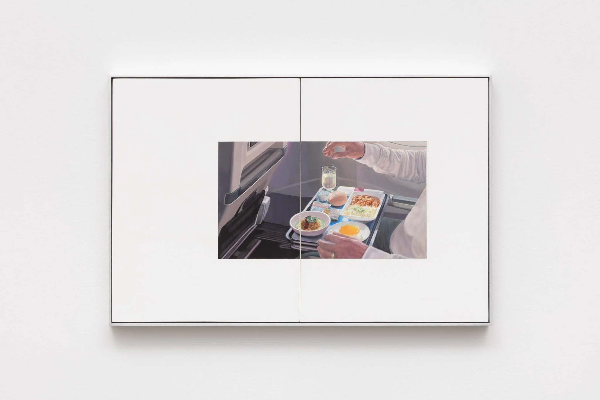   Compartmentalization Painting (World Traveler)  Oil and gesso on panel in aluminum 17 x 11 inches 2026 