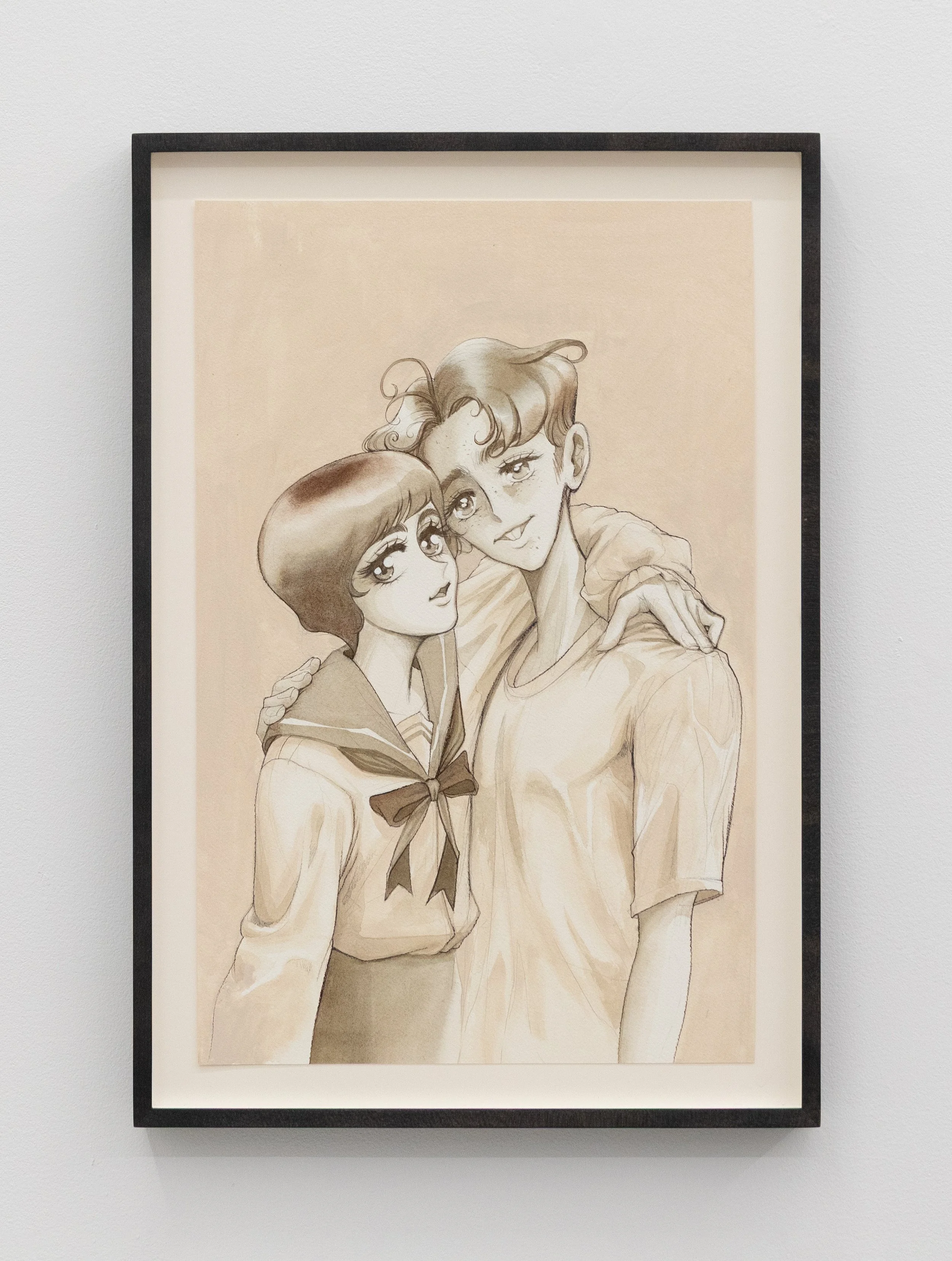 Silver-Spoon Siblings Pencil, ink, and acrylic on paper 49.53 cm X 34.29 cm X 3.81 cm 2026 