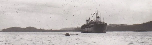 HMS Bulolo, (actually, no, it's not, see below) anchorage unknown but probably somewhere off Borneo