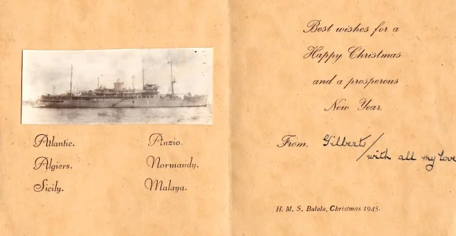 HMS Bulolo - a Christmas card