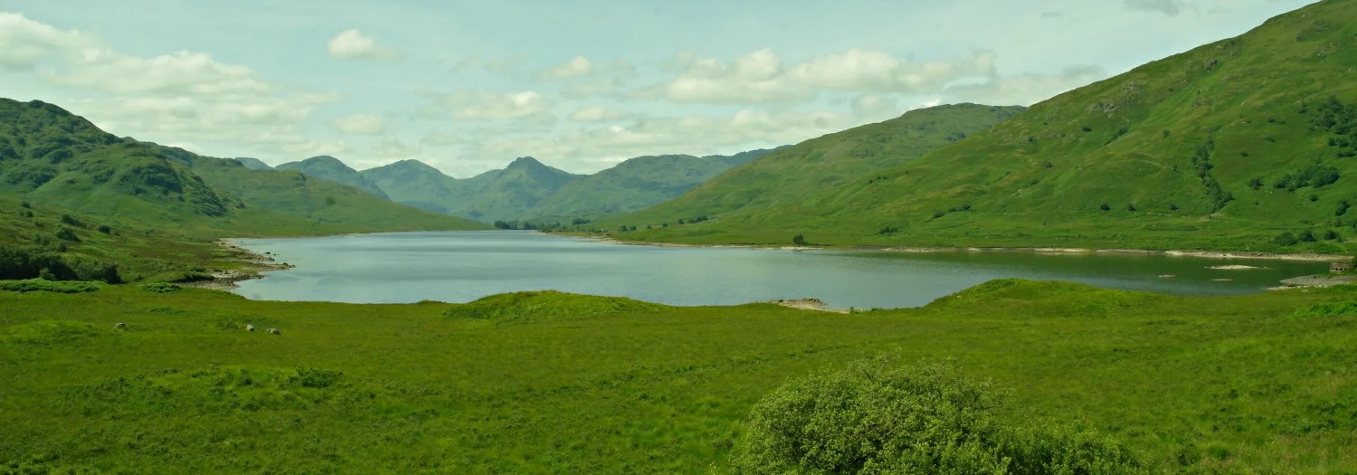 Loch Arklet, looking west to Arrochar Alps