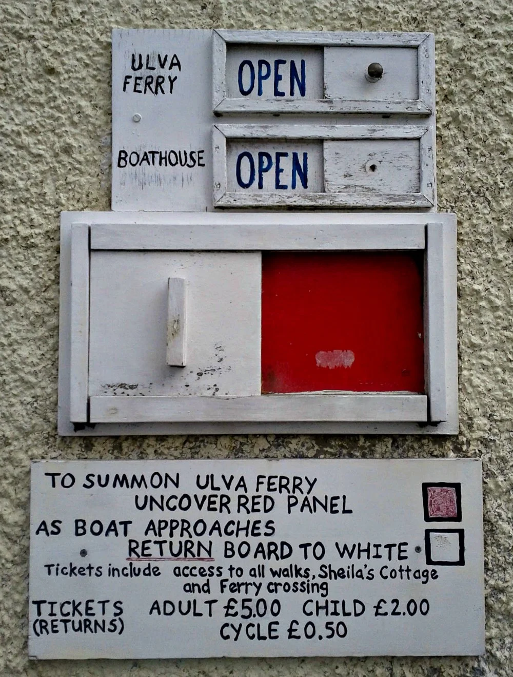 How to summon the Ulva ferry.
