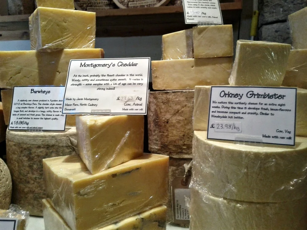 A selection of cheeses made in Scotland (and beyond)
