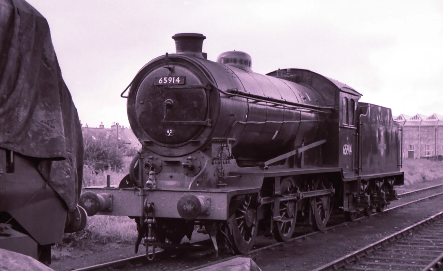 J38 class 0-6-0 65914 at Inverurie loco works, autumn of 1965