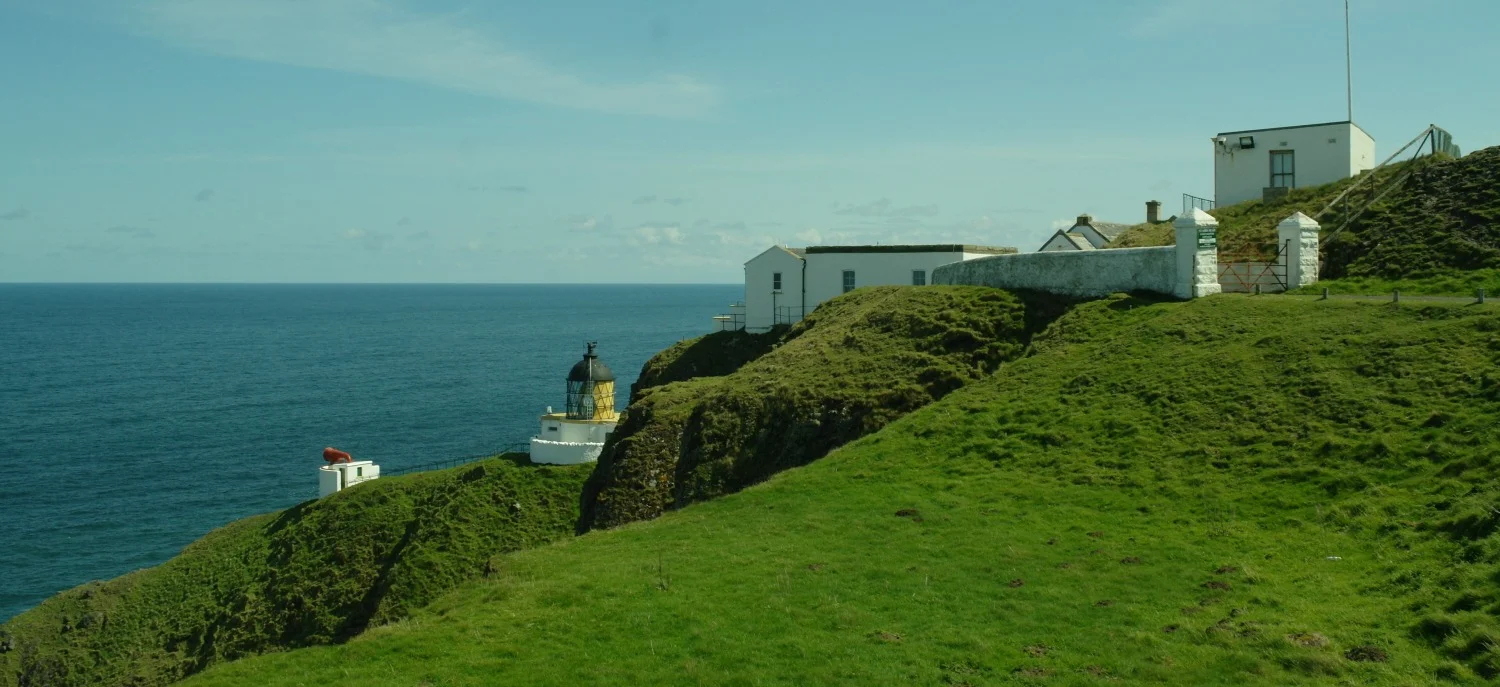 St Abb's Head lighthouse, with redundant foghorn.
