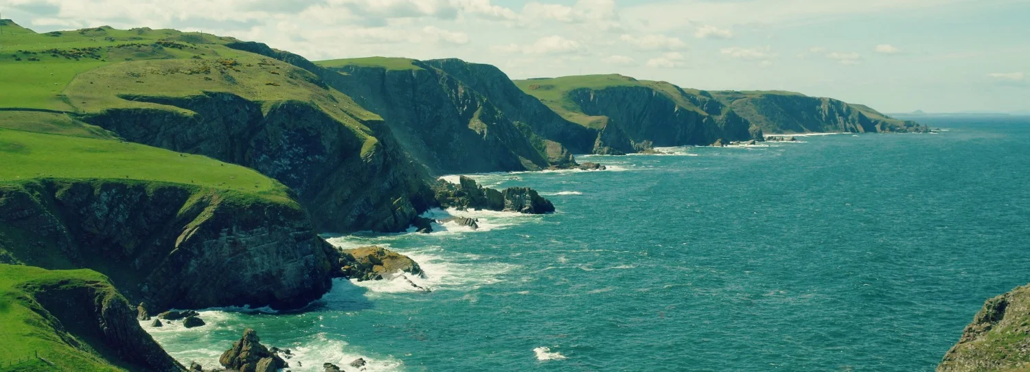 The less visited cliffs beyond St Abb's Head - the smugglers' haunts of old.