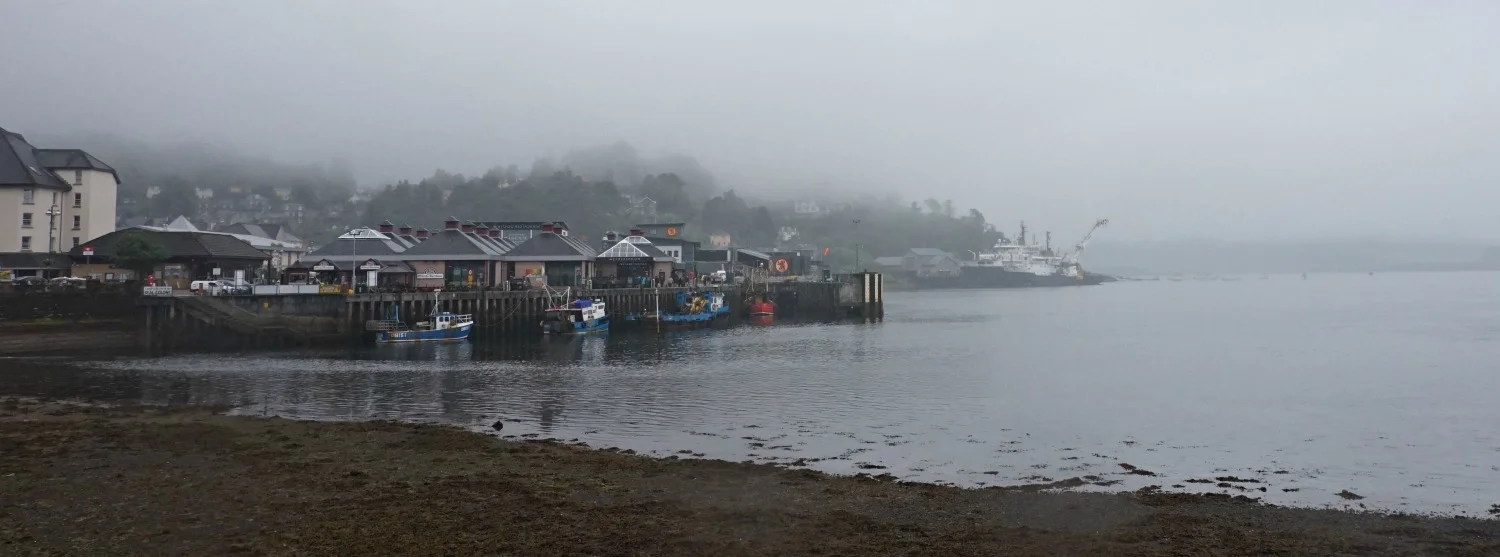 Oban can be dreich. This is also a picture taken in summer. But it will clear up eventually.