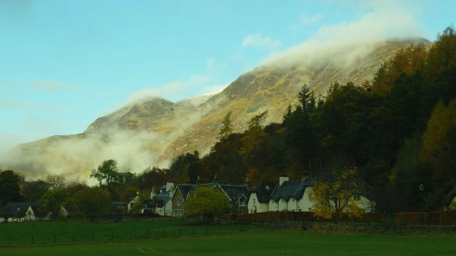 Fortingall village in autumn