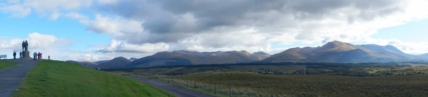 Panorama with the Commando Memorial on the far left.