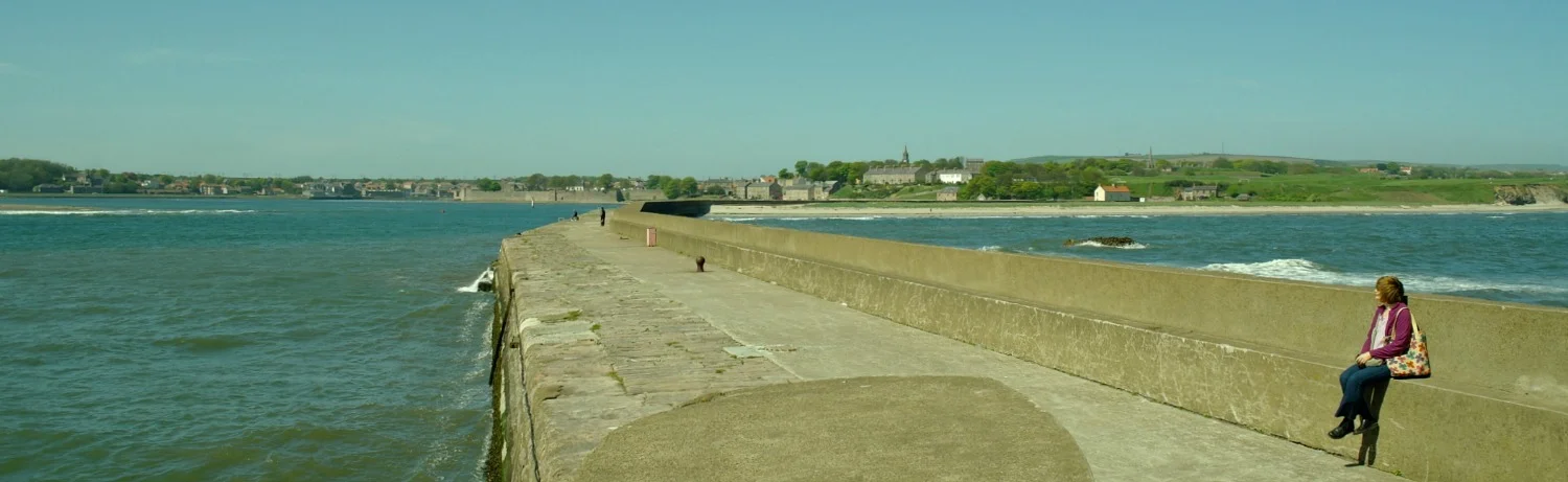 To avoid midges in Scotland, sometimes you have to go to England. Here's a very long pier at Berwick-upon-Tweed. It's almost Scotland though.