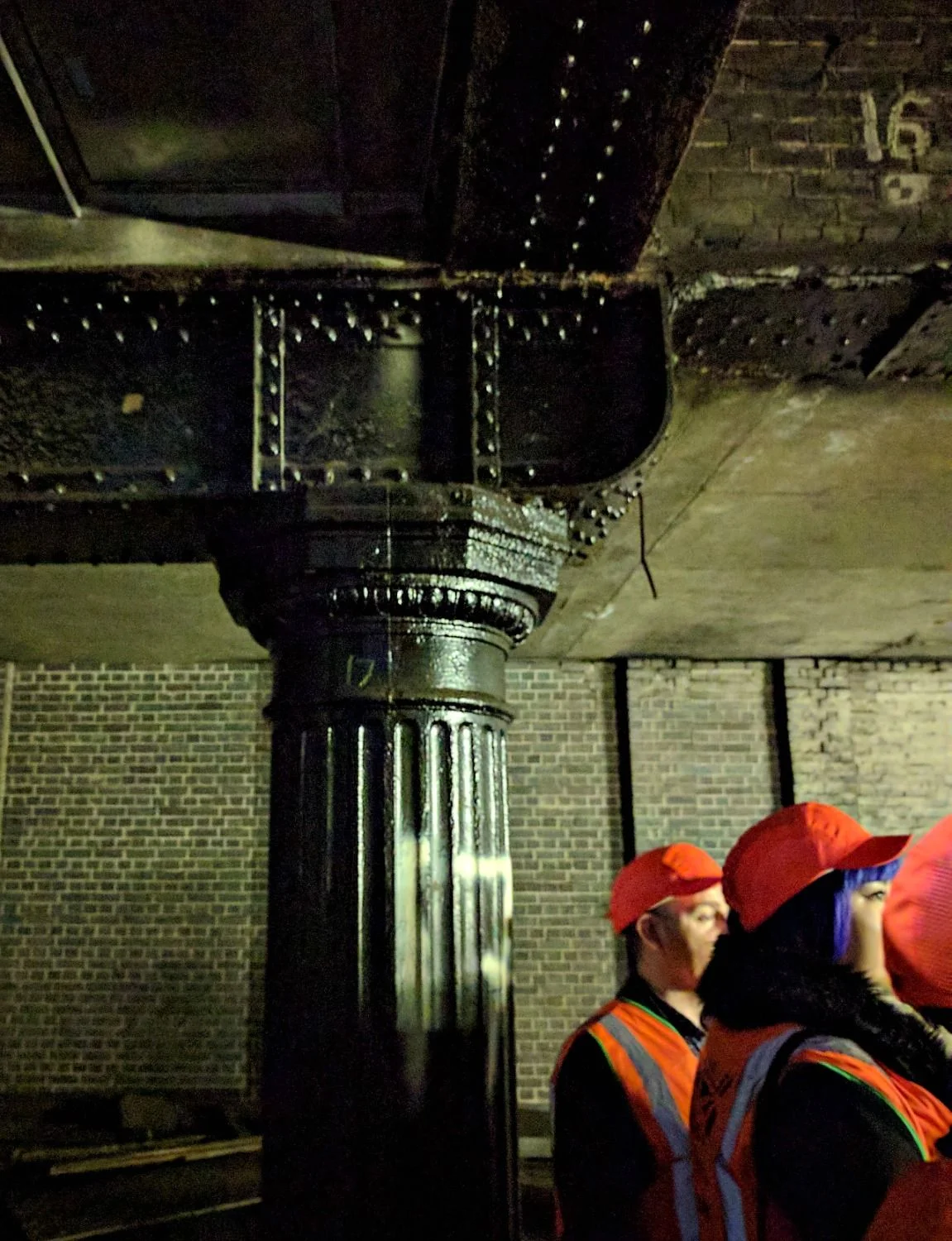Victorian cast iron columns still in good condition.
