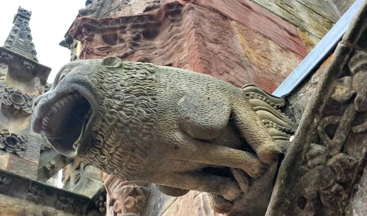 Rosslyn Chapel gargoyle. (Looks like a monkey to me.)