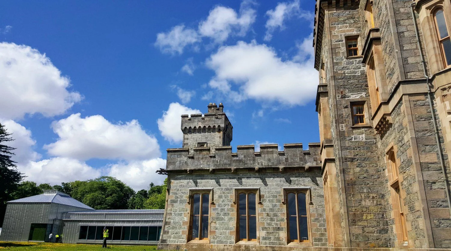 Lews Castle with the new Museum nan Eilean on the left.