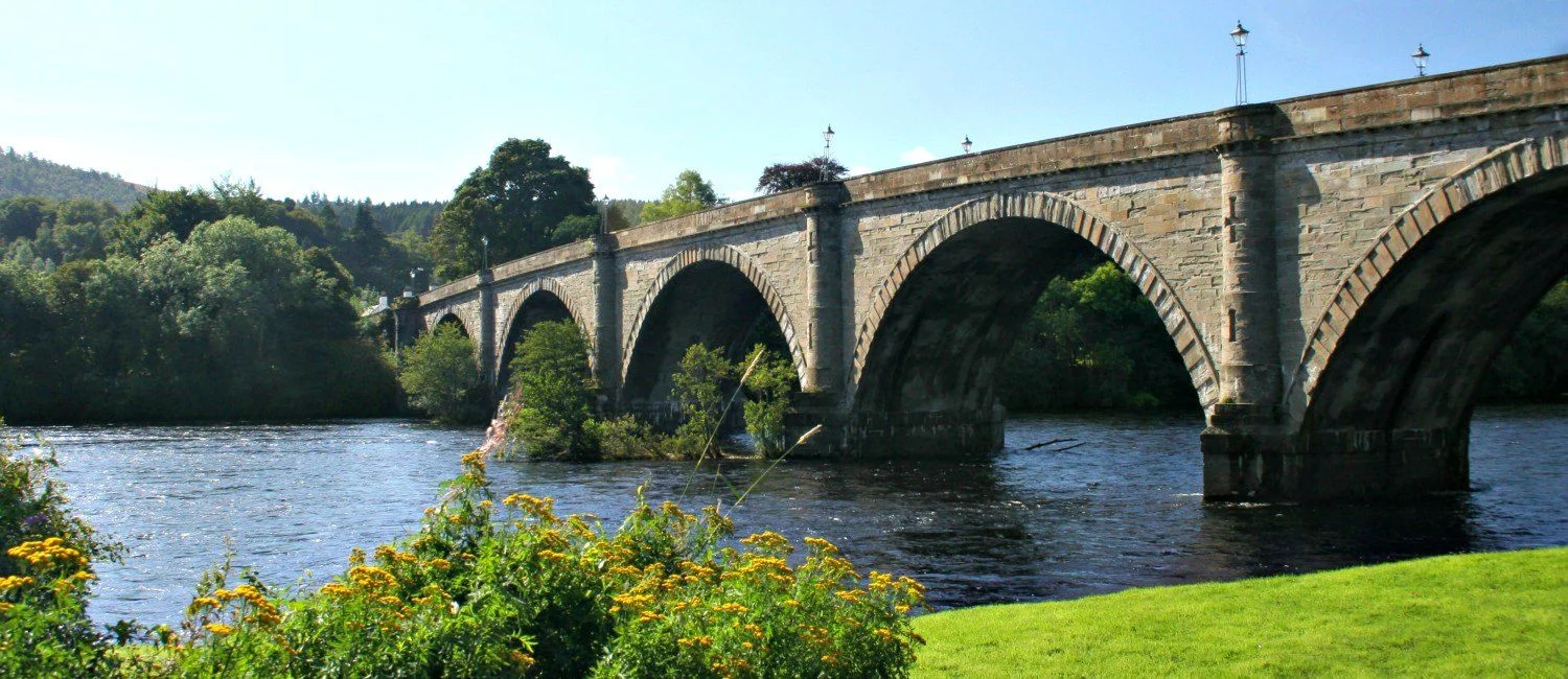 The River Tay flowing through Dunkeld.