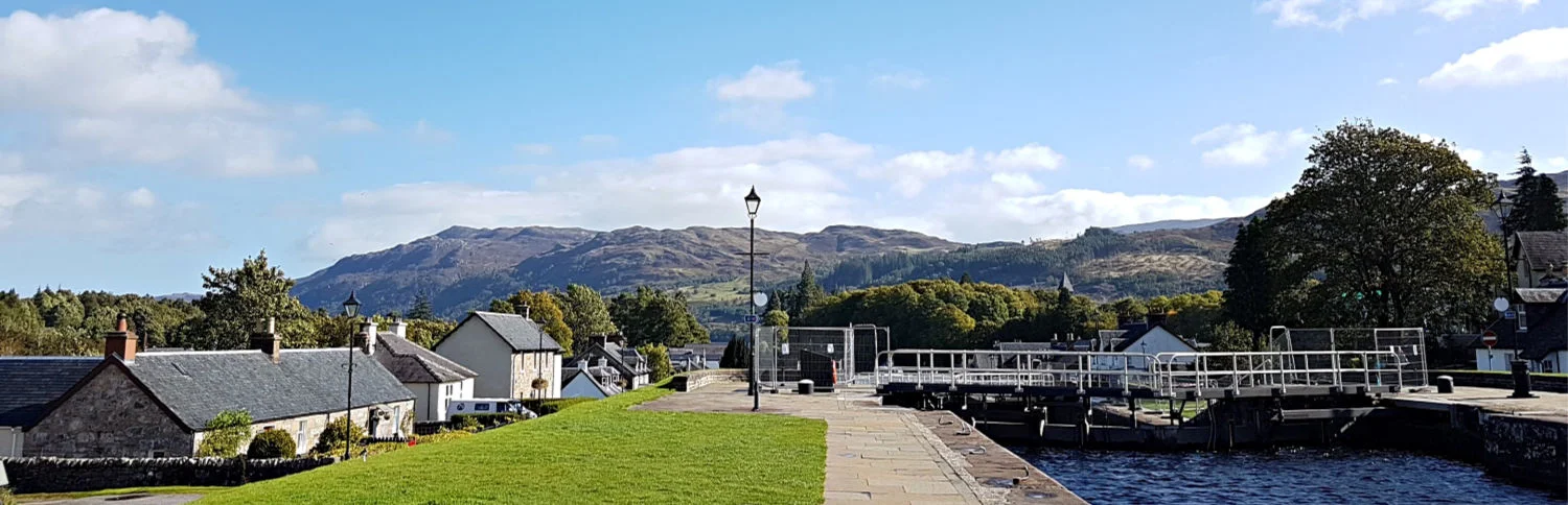 These are the locks at Fort Augustus at the south end of Loch Ness. There’s usually some boaty activity going on by way of a diversion here.