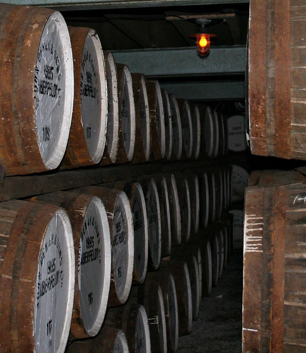 Malt whisky barrels maturing...we're waiting...waiting