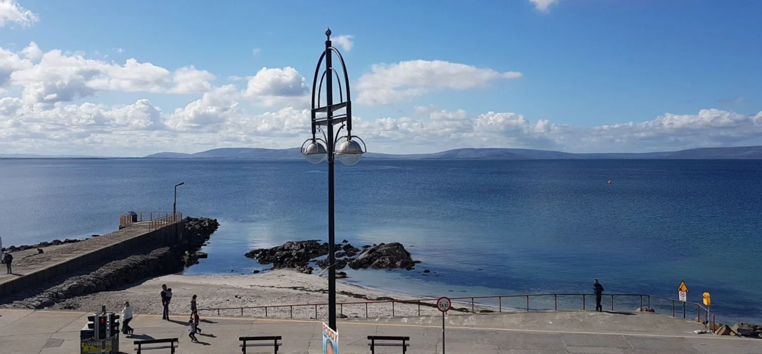 A sunny morning in Salthill. The Burren across Galway Bay. Pleasant, isn’t it? But go for a stroll down there and you’ll get swept along on a tide of brisk walkers and joggers - and you’ll suddenly want to keep up with them…