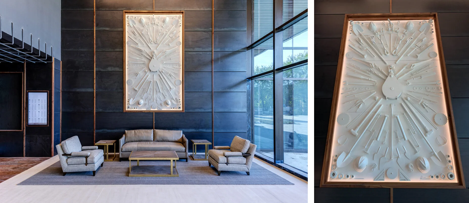 Multimedia Sculpture Installation for Brassfield & Gorry Corporate Offices Atlanta GA