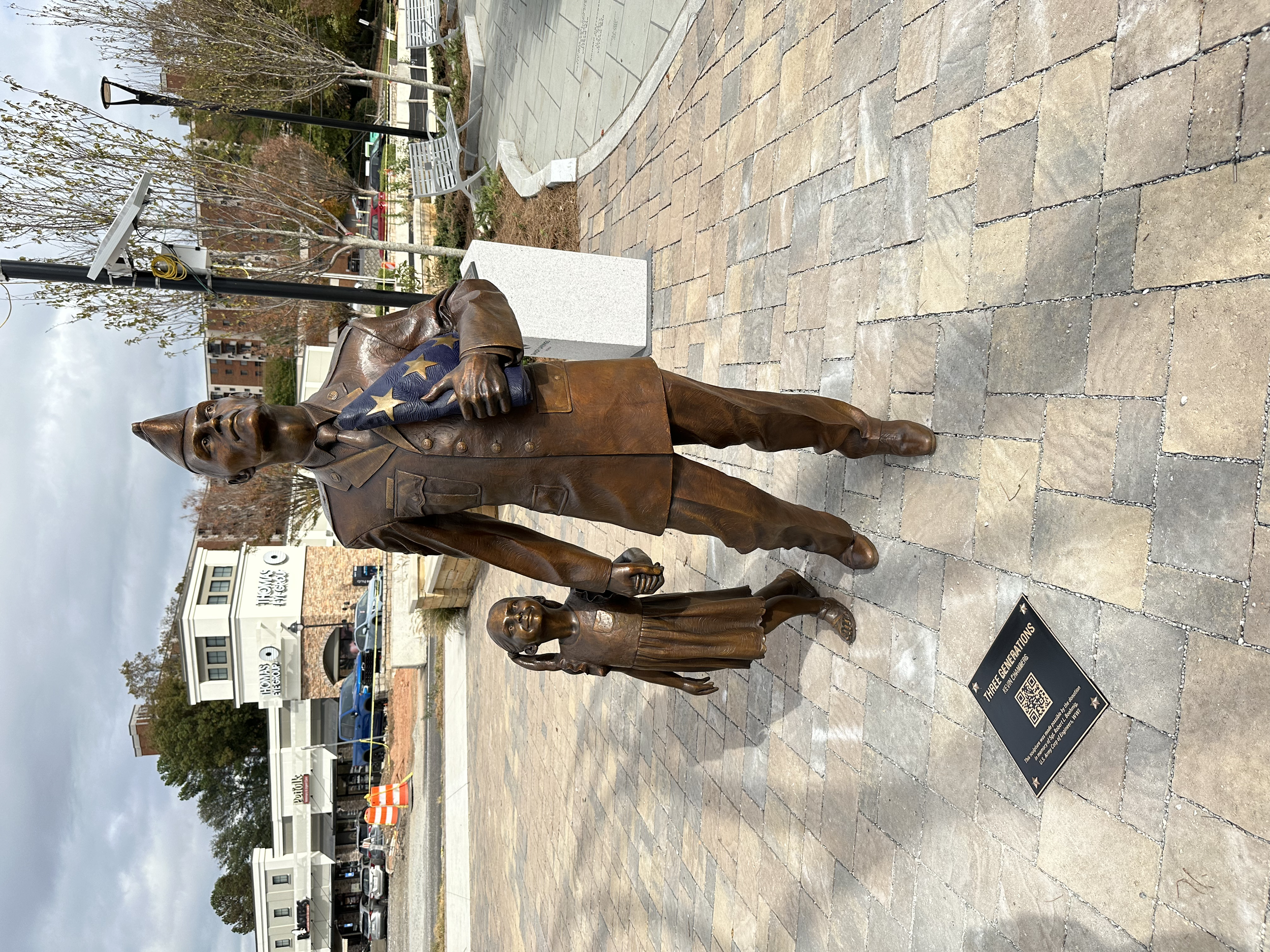 "Three Generations"

 

 Bronze   Veterans Park, Sandy Springs GA   Life Size 