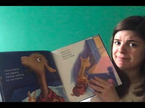 Mrs. Marion reads, "Llama Llama Red Pajama".