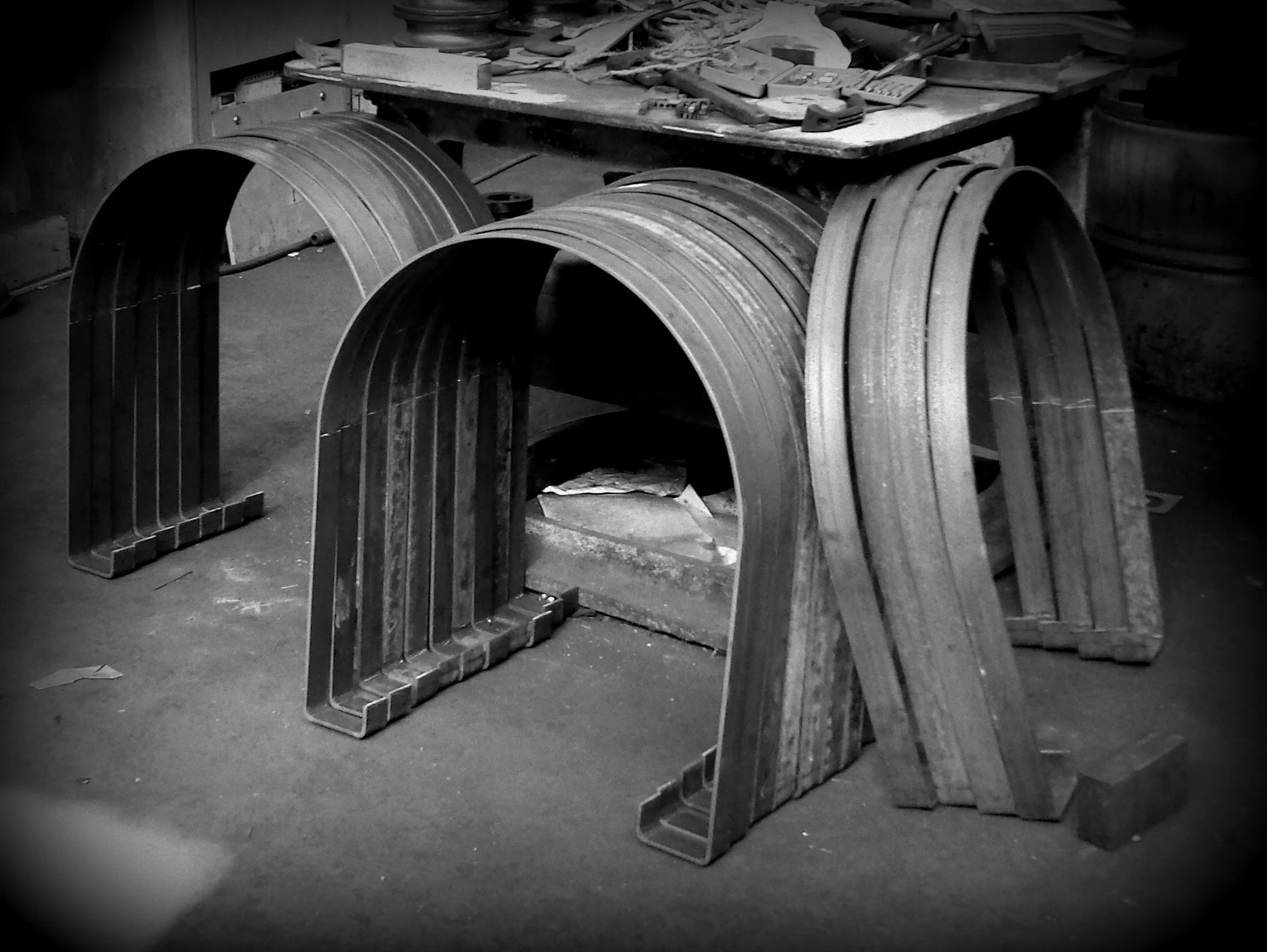 Flatbar Ladder Hoops for Offshore