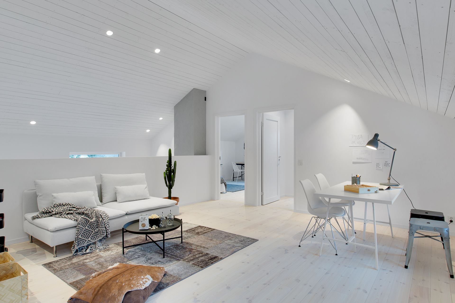 Modern Scandinavian home - loft living room.