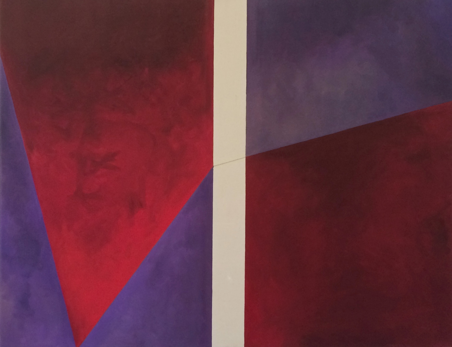   Fractured   Oil and gold string on canvas  35 x 45 in. 