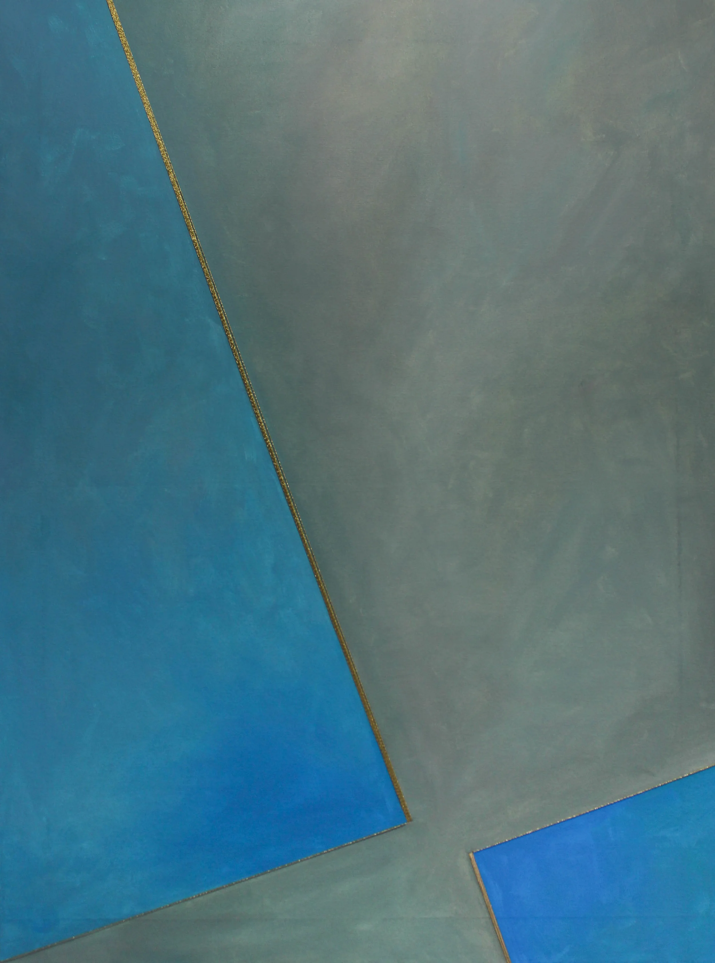 Spark Oil and gold string on canvas 40 x 30 in.