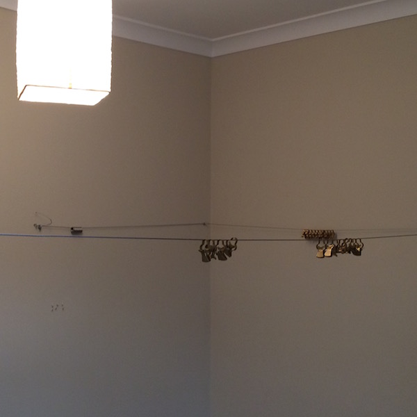 Partitioning of the room with the curtains