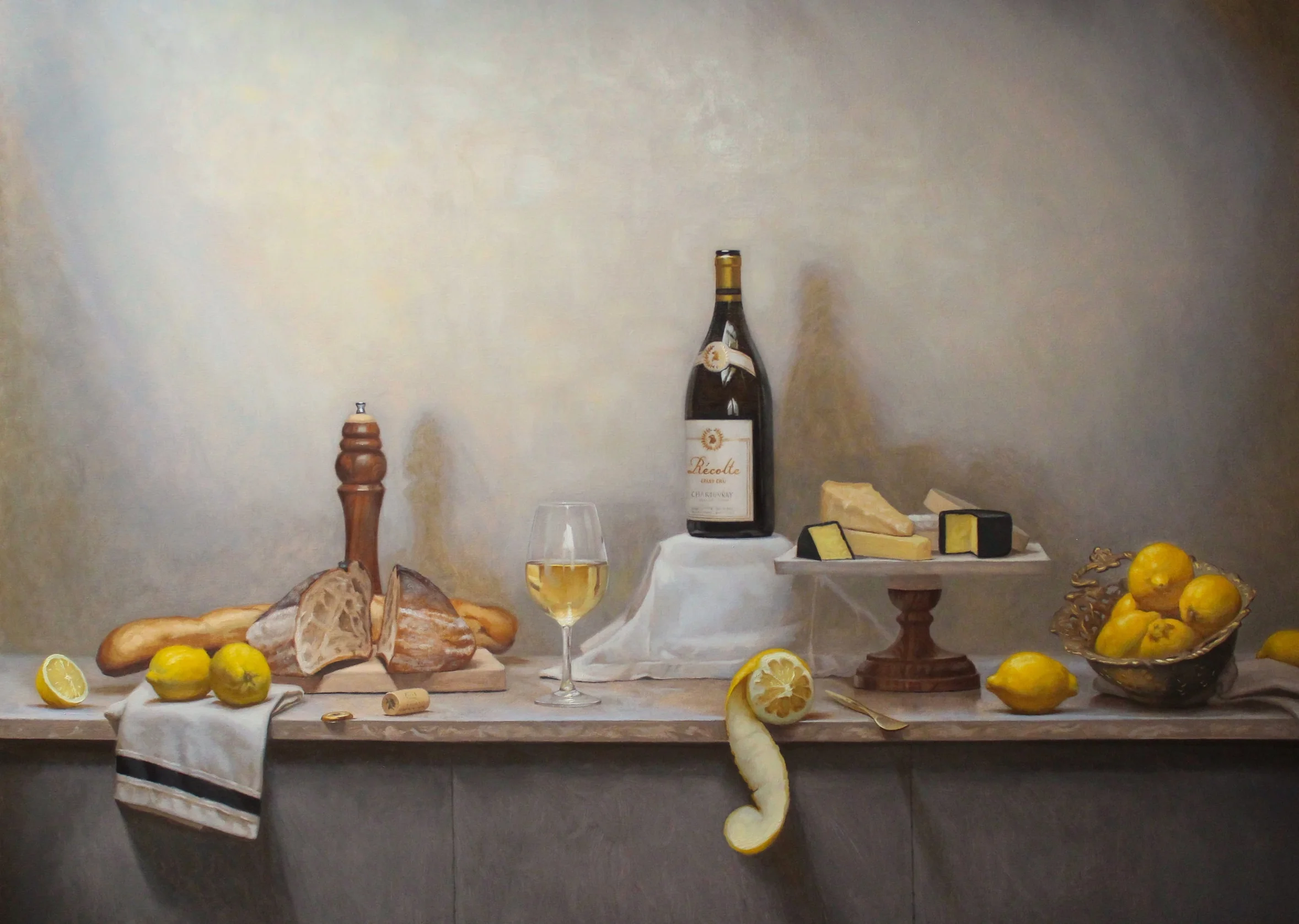 'Still Life with Wine and Lemons'