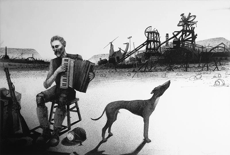 ‘THE BLACK SWEAT’. Etching & Aquatint. 28x19”. 1993